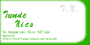 tunde nics business card